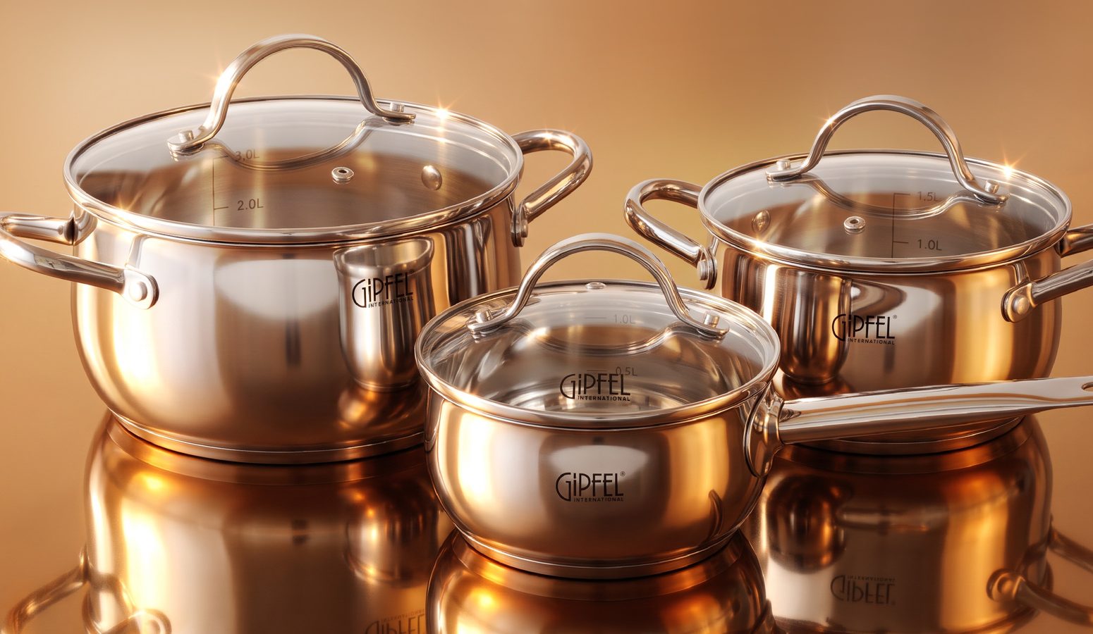 GIPFEL stainless steel cookware set